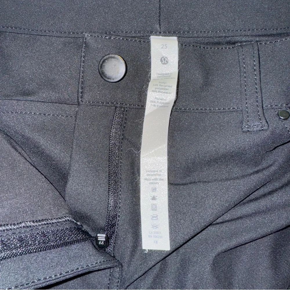 Lululemon City Sleek 5 Pocket Pant High Rise Short 4 in. - Size 25 in Black - Picture 5 of 7